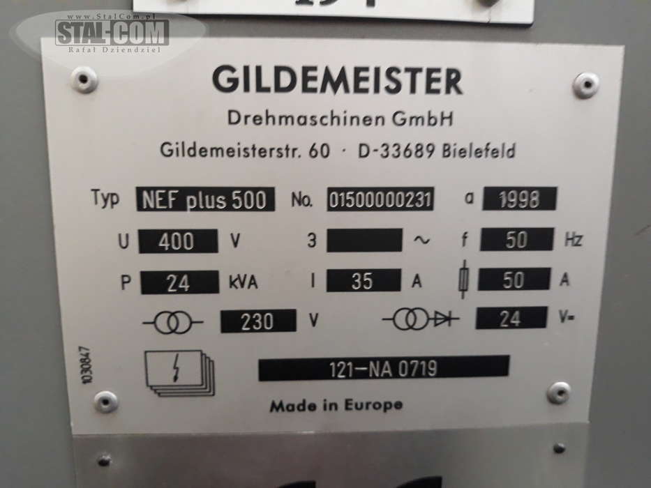 Tokarka cykliczna CNC Gildemeister NEF 500 Plus
